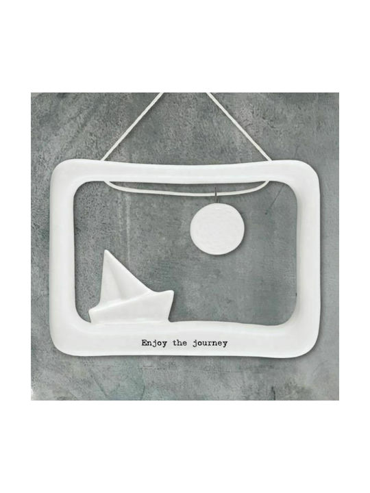 Synchronia Ceramic Wall Ornament Enjoy the Journey 9.5x2x7cm