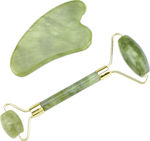 Flawless Roleț Facial și Instrument Gua Sha din Cuarț verde pentru Anti-Îmbătrânire NJ 07470