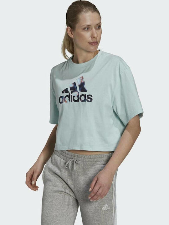 adidas You Logo Blouse Light Blue