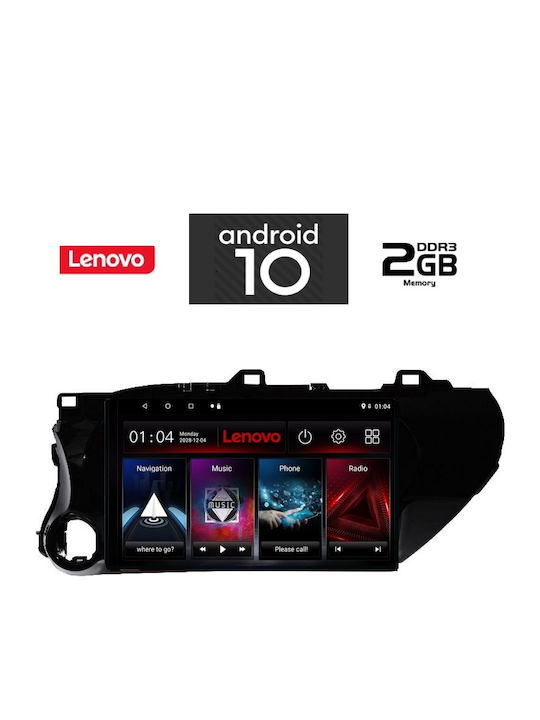 Lenovo Sistem Audio Auto pentru Toyota Hilux 2017> (Bluetooth/USB/AUX/WiFi/GPS/Partitură) cu Ecran Tactil 10.1" IQ-AN X6966_GPS
