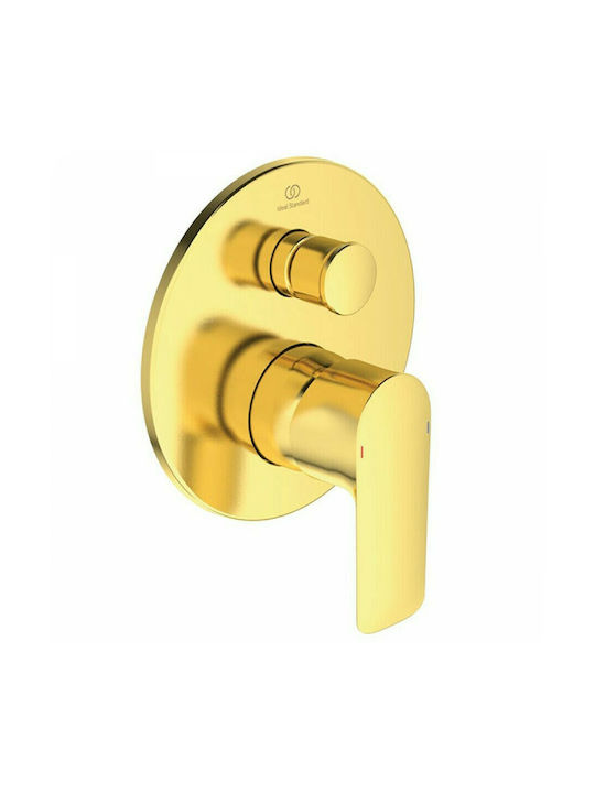 Ideal Standard Connect Air Built-In Mixer for Shower with 2 Exits Gold