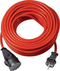 Brennenstuhl BCR2025 Cablu de prelungire cu role cu lungimea de 10m Diametru 3x1.5mm² Rezistent la apă Roșie