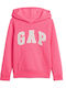 GAP Kids Sweatshirt with Hood and Pocket Pink