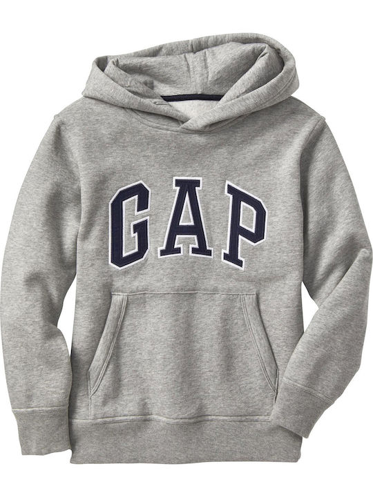 GAP Παιδικό Φούτερ με Κουκούλα και Τσέπες Γκρι