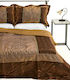 Silk Fashion 10507 Set Coverlet Single Cotton Satin Coffee 160x220cm 2pcs