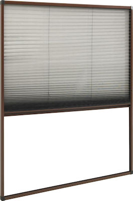 vidaXL Σίτα Παραθύρου Πλισέ Καφέ από Fiberglass 160x120cm 148662