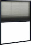 vidaXL Screen Window Pleated Black from Fiberglass 80x60cm 148663
