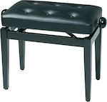 Gewa Deluxe Adjustable Piano Bench Black High Gloss L52xW30xH48-57cm