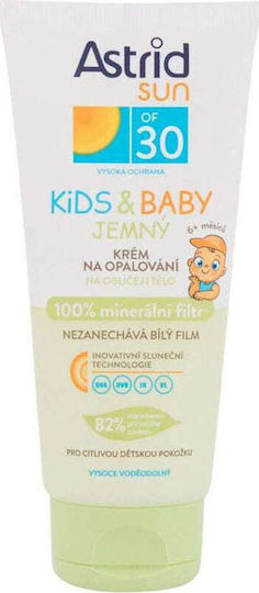 Astrid Kids & Baby Soft Face and Body Cream Waterproof Bebeluș Crema de Soare Emulsie SPF30 100ml