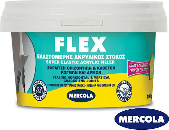 Mercola Flex Στόκος Γενικής Χρήσης Ελαστομερής / Ακρυλικός Λευκός 800gr