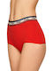 High-waisted Women's Boxer Red