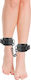 Darkness Leather Wrist Ankle Restraints Χειροπέδες σε Μαύρο Χρώμα