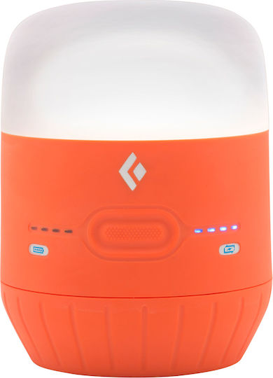 Black Diamond Moji Charging Station Lantern Led Rechargeable for Camping with Flashlight Led Orange 250lm