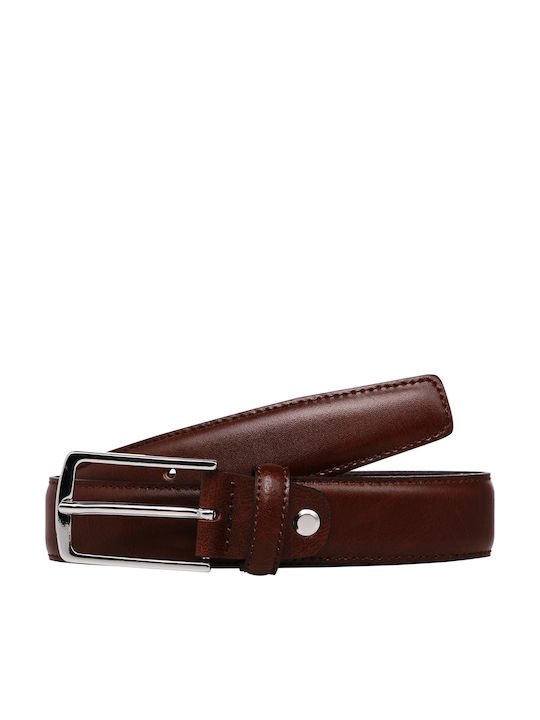 Jack & Jones Men's Belt Leather Brown