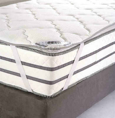 Beauty Home Mattress Topper 4019 Elixir Semi-Double Foam with Elastic Straps 130x200x3.5cm