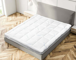 Beauty Home Анатомичен надматрак Cool Max Полу-двойка Пяна с Еластични Каишки 130x200x3.5бр