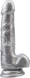 Chisa Novelties Dark Muscle Justin Sider Let Me Please You Tonight Glasdildo mit Hoden und Saugnapf Silber 19cm