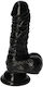 Toyz4lovers Leo Dildo Dildo mit Hoden und Saugnapf Black 10cm