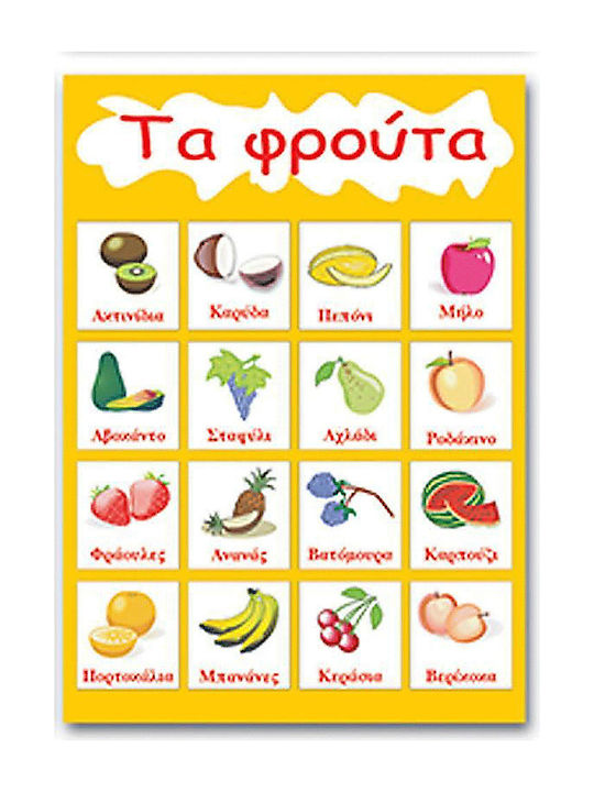 Νext Εκπαιδευτική Παιδική Αφίσα Τα Φρούτα 50x70εκ.
