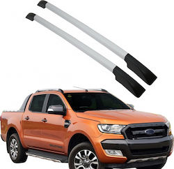 Autodachträger Metallisch für Ford Ranger für Autos mit Werksdachreling mit Dachträgerfüßen Silber