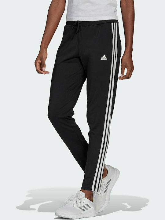 Adidas 3 Stripes 7/8 Παντελόνι Γυναικείας Φόρμας Μαύρο