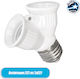 GloboStar Socket Extension for Socket E27 in White color Set 1pcs 78969