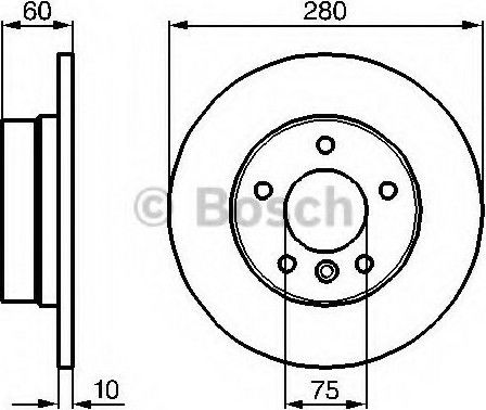 Bosch Σετ Δισκόπλακες Πίσω 2τμχ για BMW E36 / E46 Bmw 320