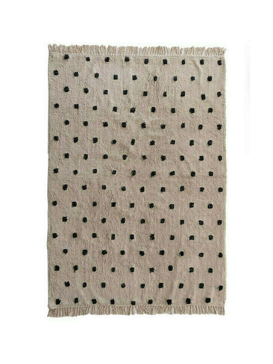 Palamaiki Dotto Rug Rectangular Summer Cotton with Fringes Cream