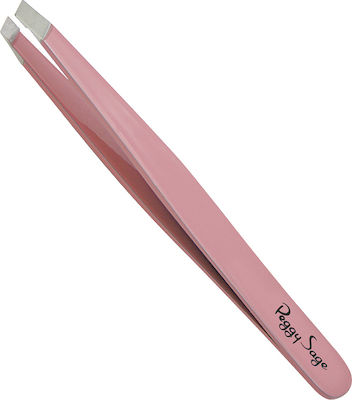 Peggy Sage Eyebrow Tweezer with Straight Tip Professional Pink 9.5cm 1pcs