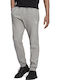 Adidas Adicolor Essentials Trefoil Παντελόνι Φόρμας με Λάστιχο Fleece Medium Grey Heather