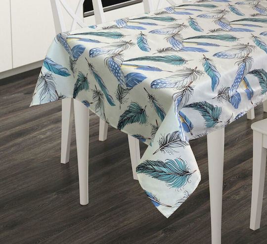 Linea Home Tablecloth Feather Petrol 140x180cm