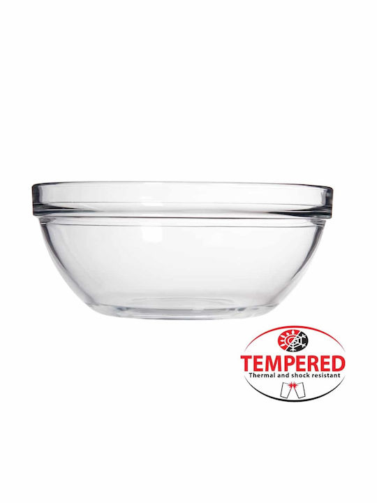 Cok Spain Salad Bowl Glass Transparent 23x23cm 1pcs