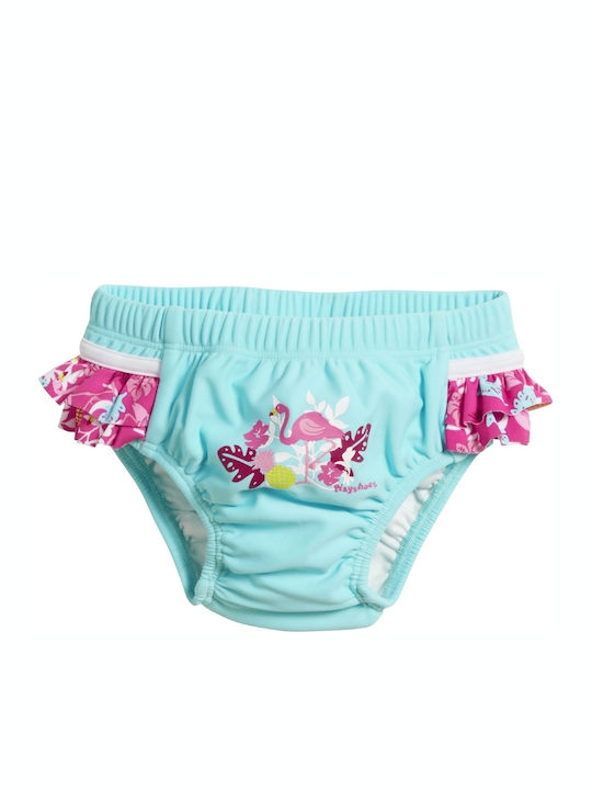 Playshoes Flamingo Παιδικό Μαγιό Πάνα Τιρκουάζ