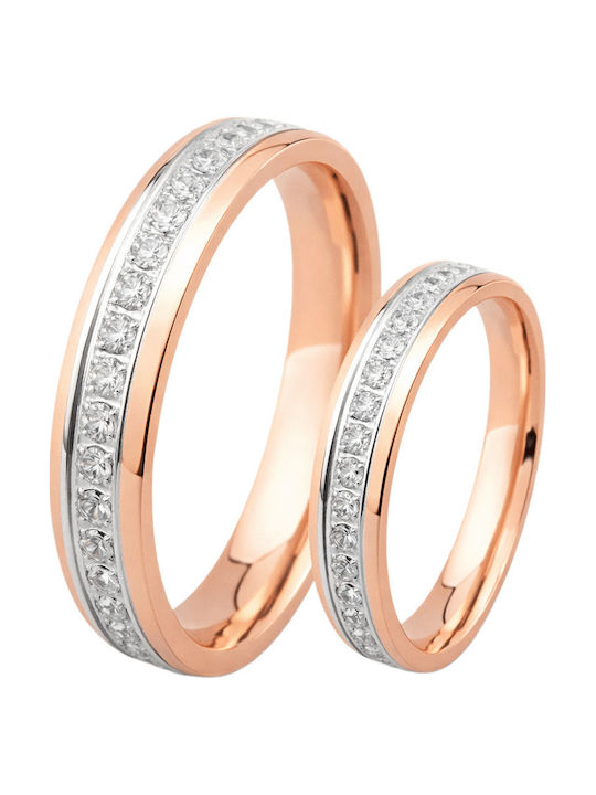 Maschio Femmina Eternity 031-CZ Σετ Βέρες από Χρυσό & Λευκόχρυσο 14Κ Maschio Femmina Eternity 031-CZ Σετ Βέρες από Χρυσό & Λευκόχρυσο 14Κ