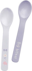 Stephen Joseph Baby Set with Spoons made of Silicone Purple 2pcs