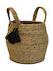 Atmosphera Tilos Decorative Basket Wicker with Handles Brown 30x30x24cm