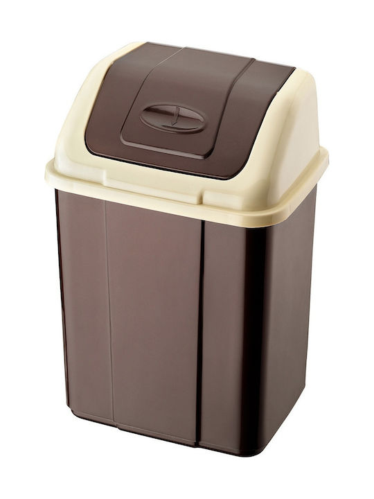 Viosarp Plastic Waste Bin 2lt Brown