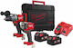 Milwaukee M18 FPP2T2-502X Set Impact Drill Driver & Impact Screwdriver 18V with 2 Batteries 5Ah and Case