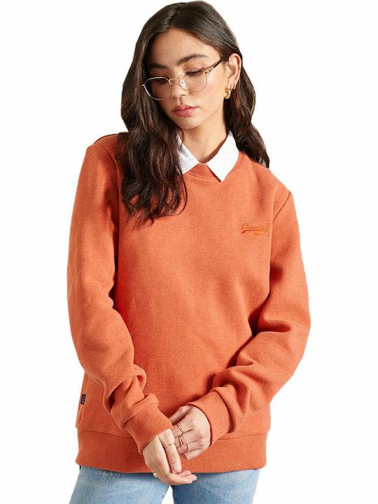 Superdry Γυναικείο Φούτερ Πορτοκαλί