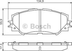 Bosch Bremsbelag 2Stück für Toyota Auris / RAV 4