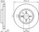 Bosch Brake Discs Front 2pcs for Alfa Romeo Alfa 145 / Alfa 146 / Alfa 155 Fiat Brava / Bravo / Doblo / Punto / Tipo Lancia Dedra / Delta