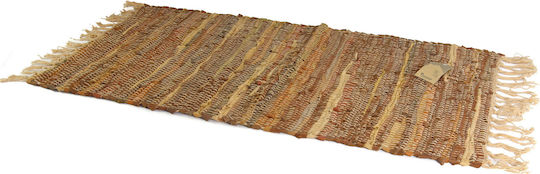 Viosarp Leder-Teppich mit Fransen 60x90cm Beige