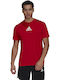 Adidas Herren Sport T-Shirt Kurzarm Rot