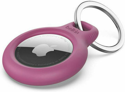 Belkin Secure Holder Keyring Θήκη Μπρελόκ Σιλικόνης για AirTag σε Ροζ χρώμα