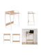 Schreibtisch Holz Beige mit Metallbeinen 64x42x84cm