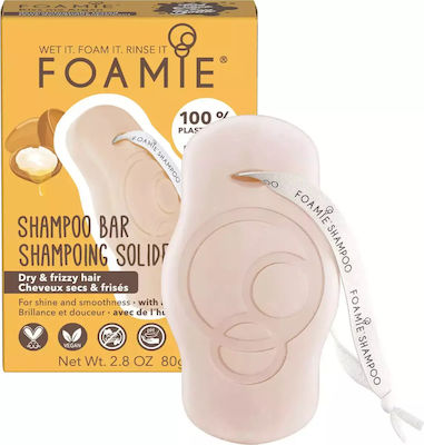 Foamie Argan Oil and Frizzy Hair Στέρεο Σαμπουάν Λείανσης για Φριζαρισμένα Μαλλιά 80gr