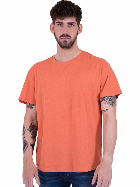 Tom Tailor 1025133-26184 Men's Short Sleeve T-shirt Orange 1025133-26184