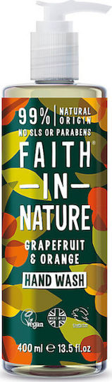 Faith in Nature Grapefruit & Orange Κρεμοσάπουνο με Αντλία Εσπεριδοειδή 400ml