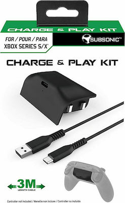 Subsonic Charge & Play Kit for Xbox Series In Black Colour