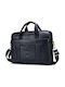 Bull Captain GWB-048 Leather Men's Briefcase Black GWB048